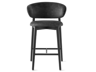 OLEANDRO - High fabric stool with footrest (Request Info).