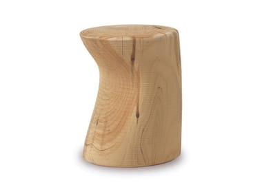 FIORD - Low solid cedar wood stool (Request Info).