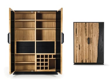 FIRE HIGH - Sideboard in solid wood and blockboard with doors (Request Info).