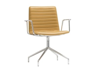FLEX CORPORATE SO1645 - Swivel trestle-based chair with armrests (Request Info).
