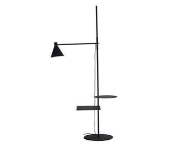 NOTA - Powder coated aluminium floor lamp with shelf (Request Info).