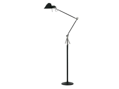 TANGRAM - Adjustable aluminium floor lamp with swing arm (Request Info).