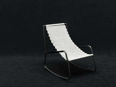 FLOW - Rocking fabric garden armchair (Request Info).