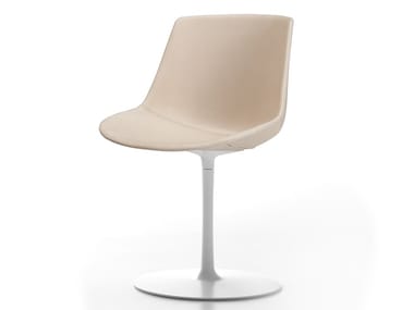 FLOW LEATHER - Swivel upholstered leather chair (Request Info).