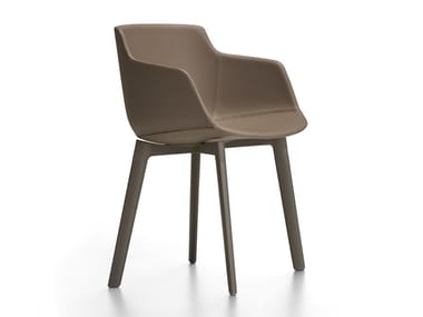 FLOW LEATHER - Upholstered leather chair with armrests (Request Info).