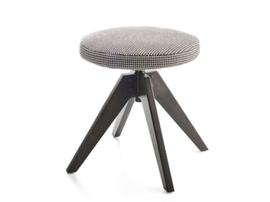 FLOW POUF - Swivel upholstered stool with removable cover (Request Info).