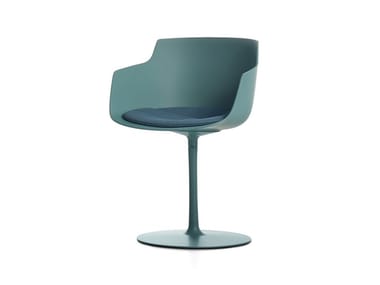 FLOW SLIM COLOR - Swivel chair with integrated cushion (Request Info).