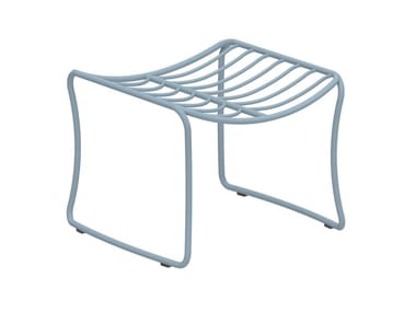 FOLIA - Square stainless steel garden footstool (Request Info).