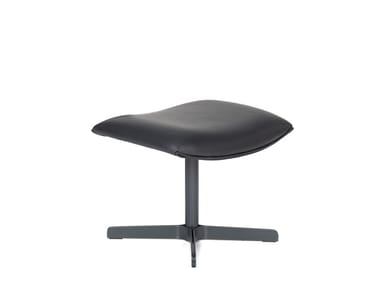 DS-344 - Leather footstool with 4-spoke base (Request Info).