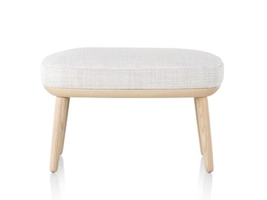 CROSSHATCH - Wooden and fabric footstool by Herman Miller