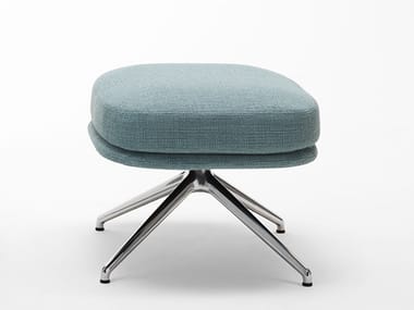 SUNSET - Upholstered footstool with 4-spoke base (Request Info).