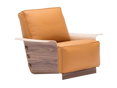 FOREST CLUB - Leather armchair with armrests (Request Info).