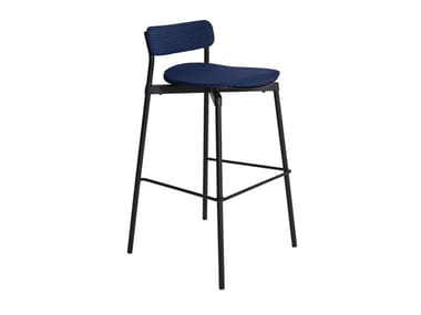 FROMME SOFT - High fabric stool with footrest (Request Info).
