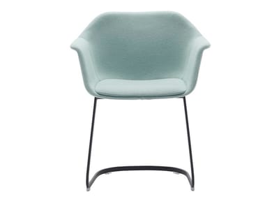 GALA SO0721 - Cantilever upholstered fabric chair with armrests (Request Info).