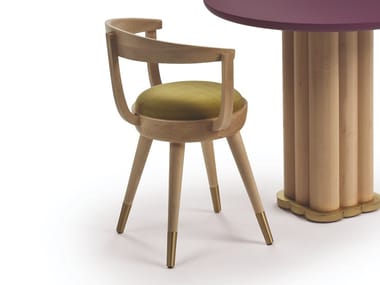 GALLEON - Wooden chair with armrests by Fratelli Boffi