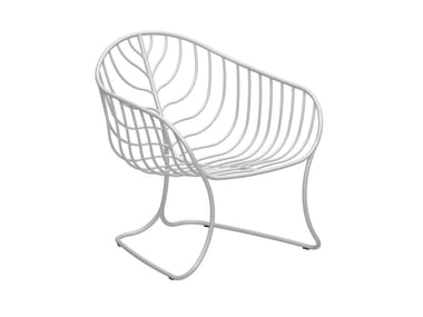 FOLIA - Stainless steel garden armchair with armrests (Request Info).