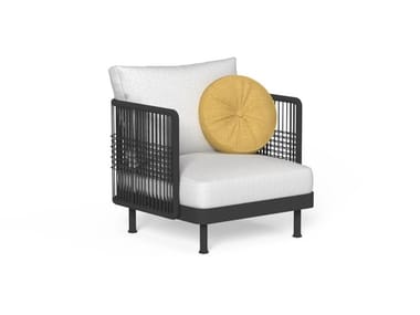 SLAM/ROPE - Fabric garden armchair with armrests (Request Info).