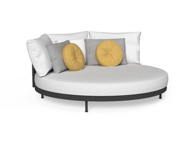 SLAM/ROPE - Round fabric garden bed with rope backrest (Request Info).