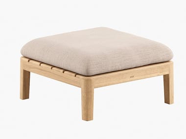 CALYPSO LOUNGE - Square teak garden footstool (Request Info).