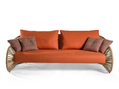 STANKAR - 3 seater hemp garden sofa by Visionnaire