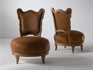 GATTONA - Horse hide armchair by Fratelli Boffi