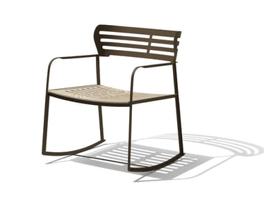 GEA - Rocking garden easy chair with armrests (Request Info).