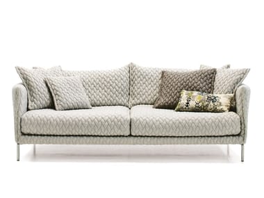 GENTRY - Fabric or Leather 2-Seater Sofa (Dimension - W210xD105xH76 / Upholstery Material - People for Gentry Big Braid)