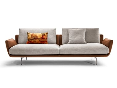 GET BACK - 2 seater fabric and leather sofa (Request Info).