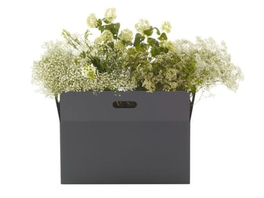 GIARDINETTO - High rectangular steel planter (Request Info).