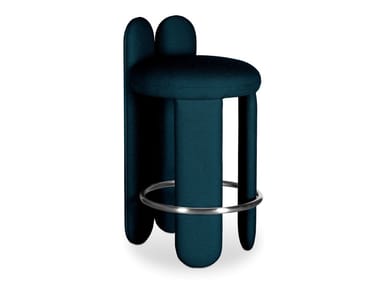 GLAZY - High wooden stool with footrest by Royal Stranger