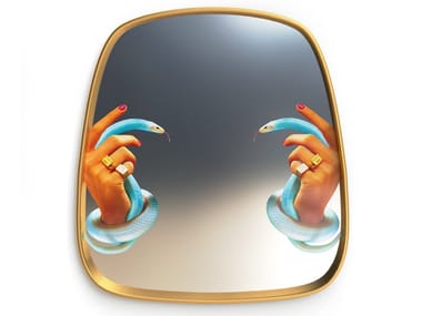 HANDS WITH SNAKES - Framed wall-mounted mirror (Request Info).