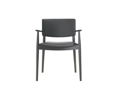 HAPPY SO0379 - Upholstered wooden chair with armrests (Request Info).