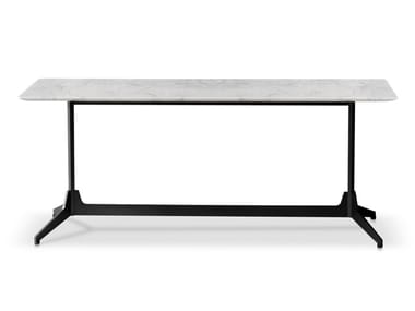 HEXA - Rectangular Carrara marble console table (Request Info).