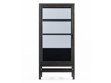 SILENT CABINET - Wood and glass highboard with doors (Request Info).