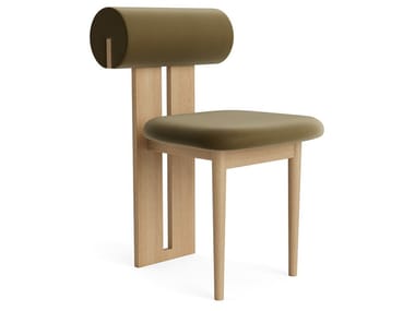 HIPPO CHAIR - Velvet and oak easy chair (Request Info).