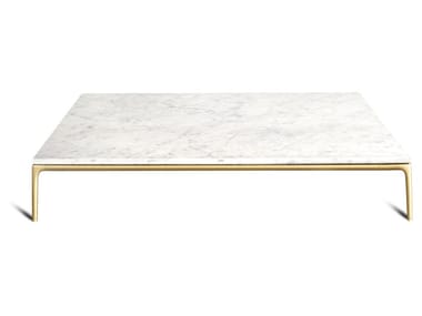 HORIZONTAL LOW TABLE ?DITION - Low coffee table with Carrara marble top (Request Info).