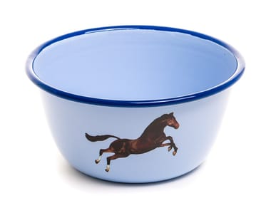 HORSE - Enamelled metal serving bowl (Request Info).