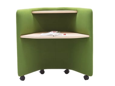 IN OUT OFFICE ME2258 - Workstation desk with sound absorbing screens with casters (Request Info).