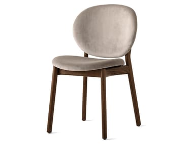 INES - Upholstered fabric chair with wooden structure (Request Info).