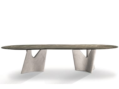 INFINITO - Oval marble table (Request Info).