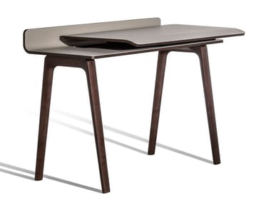 IREN - Secretary desk in solid wood and top covered in leather (Request Info).