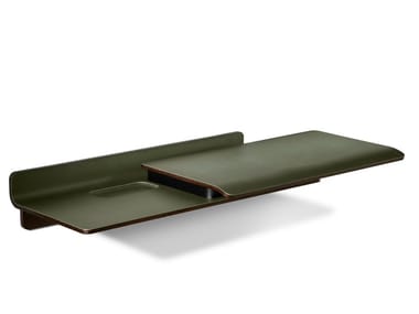 IREN - Wall mounted secretary desk with top covered in leather (Request Info).
