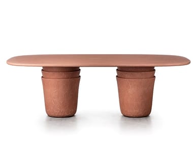 KASANE 33 - Rectangular clay garden table (Request Info).