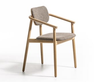 KLARA - Upholstered chair with armrests (Request Info).