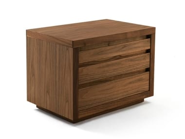 KYOTO 5 - Rectangular solid wood bedside table with drawers (Request Info).