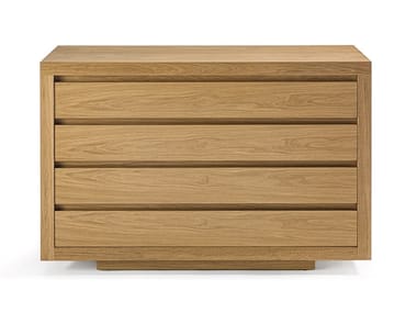 KYOTO 6 - Solid wood chest of drawers with integrated handles (Request Info).