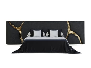 LAPIAZ BLACK - Upholstered velvet headboard (Request Info).