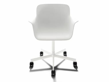 LAVENHAM EXECUTIVE - Polyurethane chair with 5-spoke base with castors (Request Info).