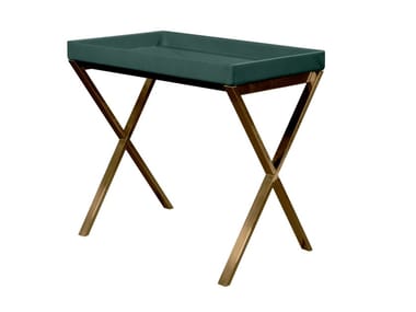 LAX - Rectangular high side table with leather tray (Request Info).