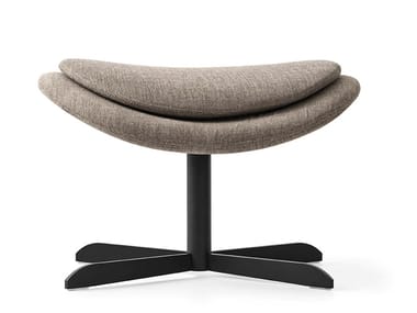 LAZY - Upholstered fabric footstool with 4-spoke base (Request Info).